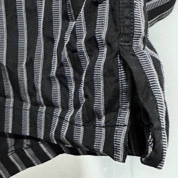J. Ferrar Black Striped Button Up Collared Shirt Men’s Size 2XL Office Business - Picture 7 of 10